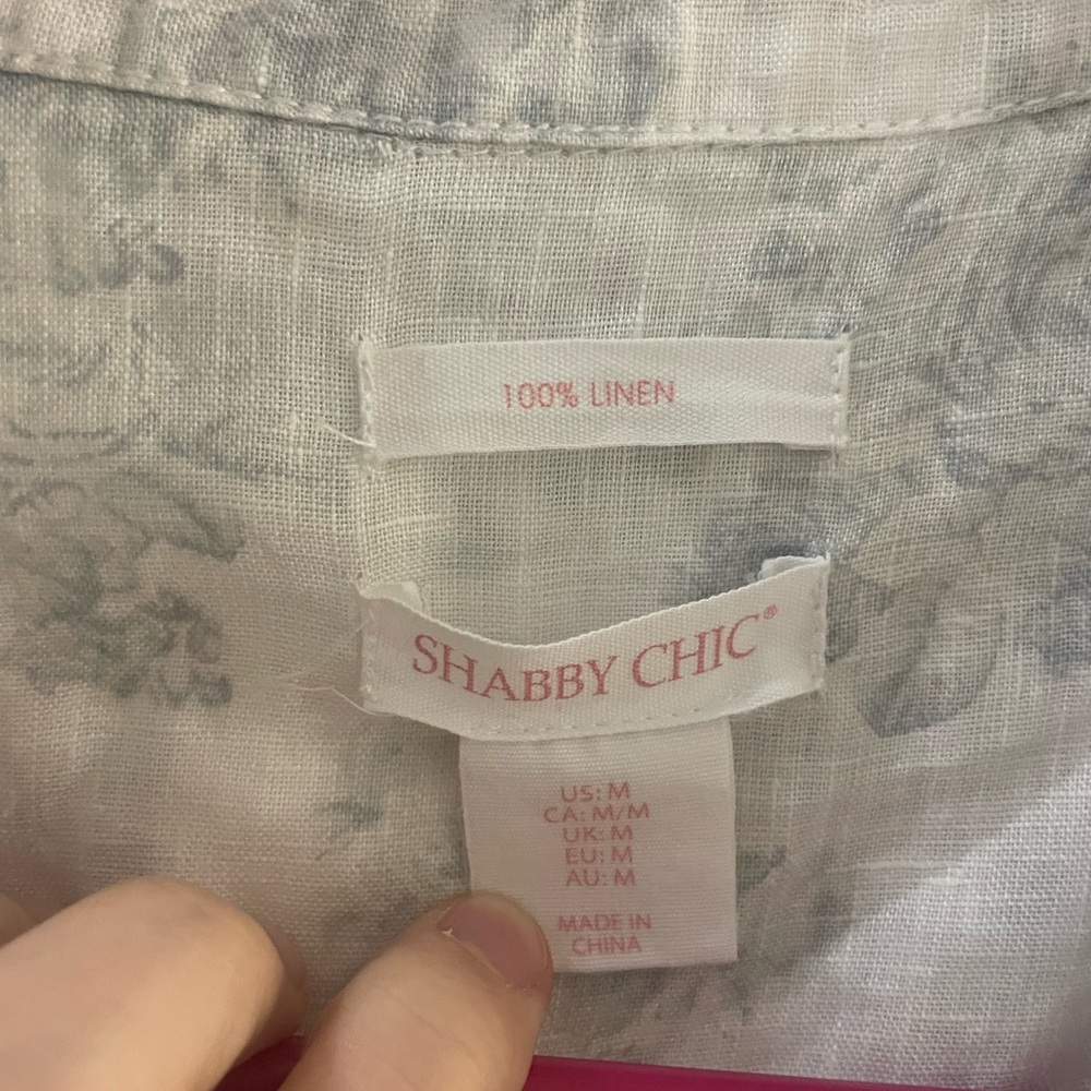Shabby chic linen button down - Picture 2 of 5